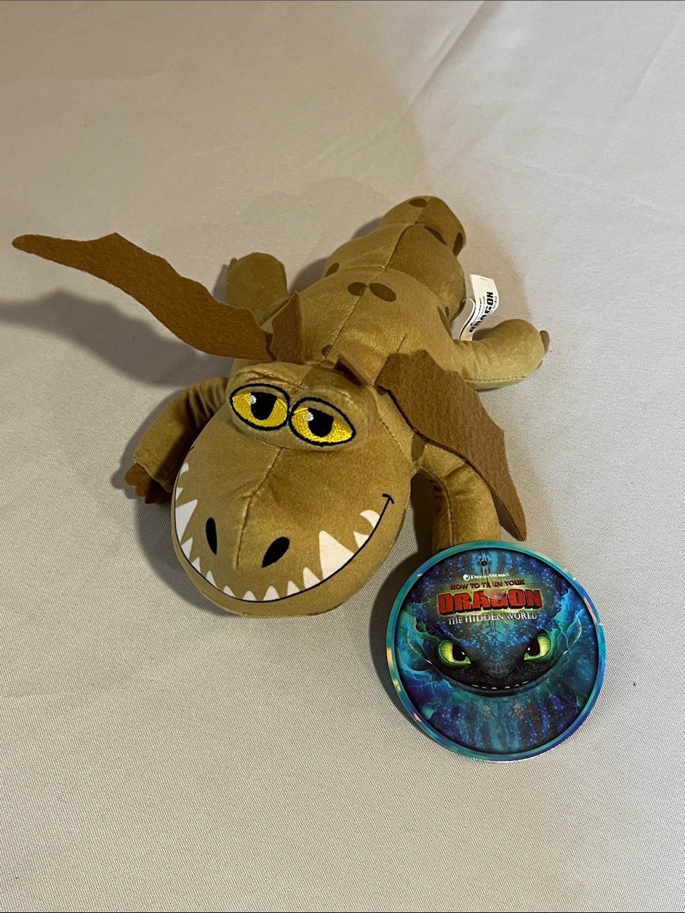 NEW DreamWorks How to Train Your Dragon Brown Plush Dragon Toy